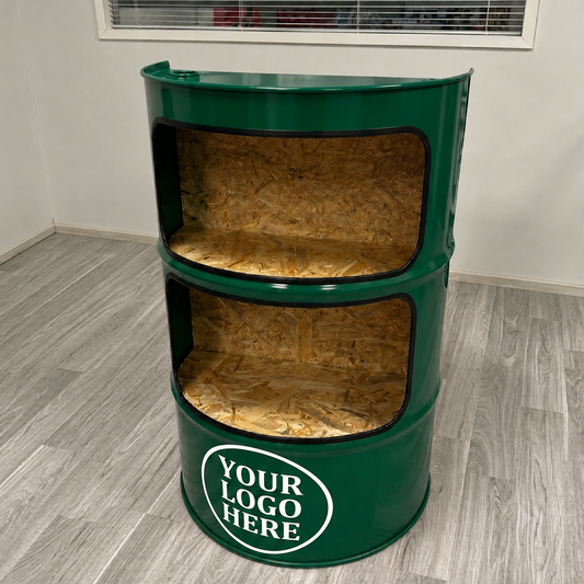 Oil Barrel Half-Shelf