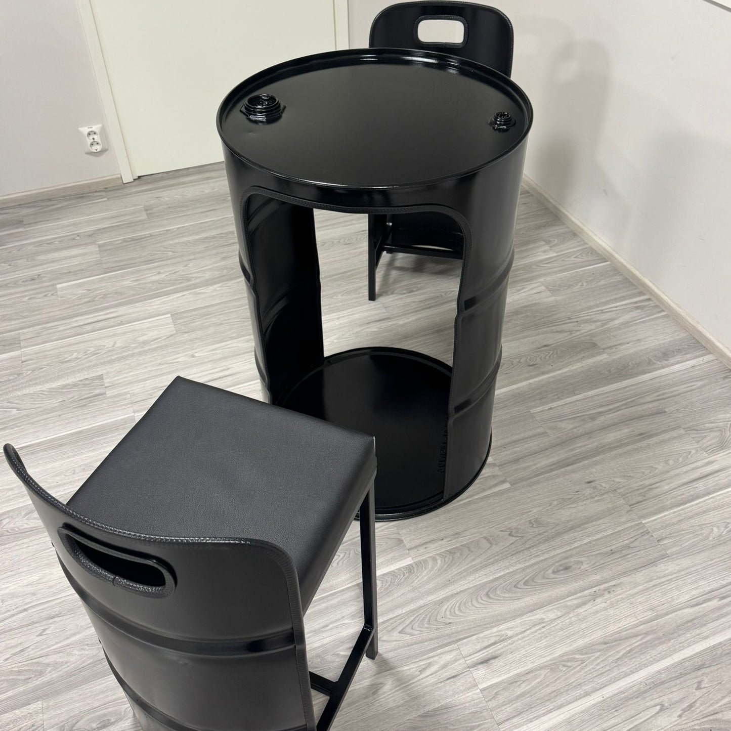 Oil Barrel Table Set
