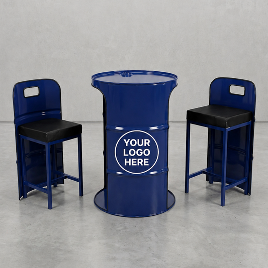 Oil Barrel Table Set