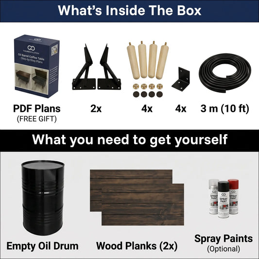 Material Kit - Oil Barrel Coffee Table