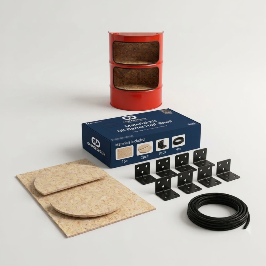 Material Kit - Oil Barrel Half-Shelf