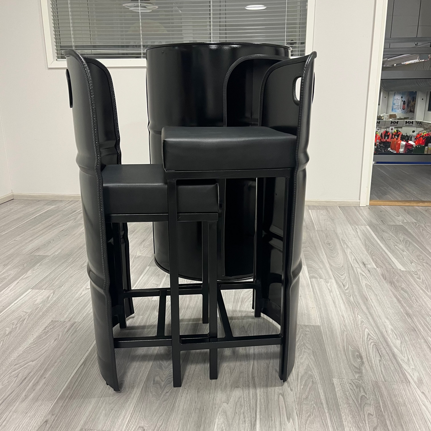 Oil Barrel Table Set