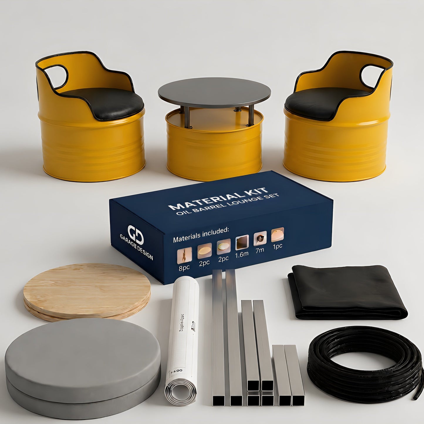Material Kit - Oil Barrel Lounge Set