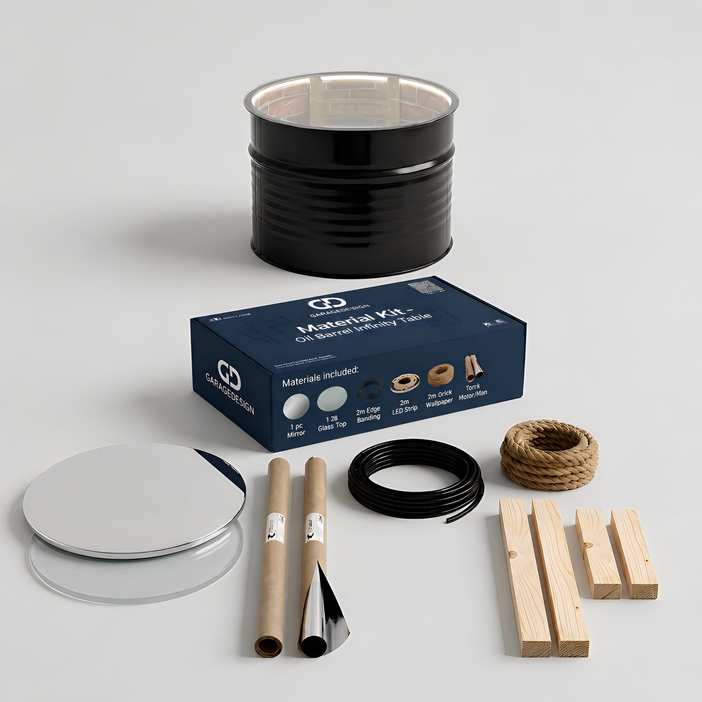 Material Kit - Oil Barrel Infinity Table